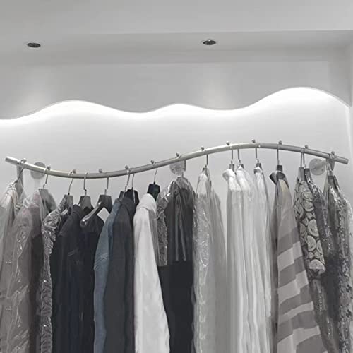 Présentoir à vêtements pour magasin de détail et dressing mural noir en tube