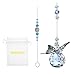 WEISIPU Crystal Hanging Decorations - Hanging Ornament Crystals Butterfly Suncatchers with Clear Crystal Ball for Home, Office, Garden Decoration, Window Decorations Hanging