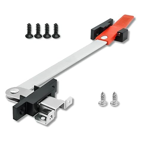 Aucuda RV Emergency Window Latch, Metal EXIT Window Locks, Camper Egress Window Security Bars, Window Support Holder with Red Handle for Travel Trailer, Easy Install&Extra Durable. Cover