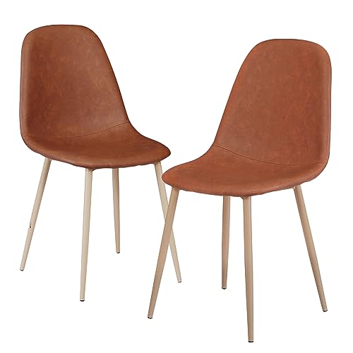 SUPER DEAL Kitchen Chairs Set of 2 Modern PU...