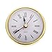 Emivery Classic Clock Movement 2-1/2 (65mm) Round Roman Numeral Quartz Clock Insert with Gold Trim Home Decor