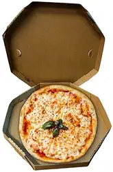 Oitavada para Pizza N. 25 (25 Un.) Parda/Parda Lisa Gourmet Descartável