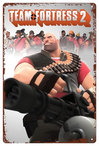 JIOBEATS Team Game Fortress 2 Video TF2 Metal Tin Sign 8"" X 12"" Vintage Retro Man Cave Wall Decor Art