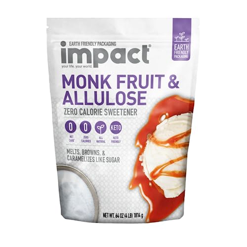 Monk Fruit Allulose Sweetener, Zero Calorie Blend, Keto Friendly Sugar Substitute (4 lb)