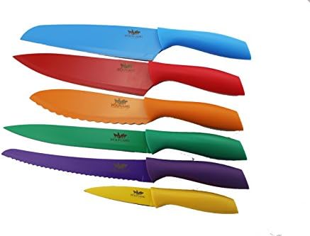 Wolfgang Cutlery 6 pc. Ceramic Infused Non Stick Coating Stainless Steel Knife Set