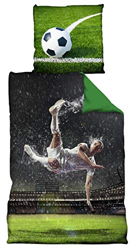 VertriebsArena GmbH Fußball Bettwäsche *** Rückzieher *** 135x200cm / 80...