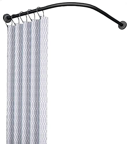 Tringle à rideau de douche incurvée pour baignoire d'angle et dressing