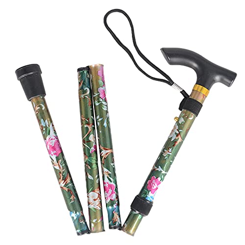 MAGHUNT ステッキ 杖 つえ 折りたたみ杖 自立式 ゴム足 伸縮可能 杖長82-92cm 5段階調節 歩行 補助 女性 男性高齢者 母の日 父の日 敬老の日 プレゼント