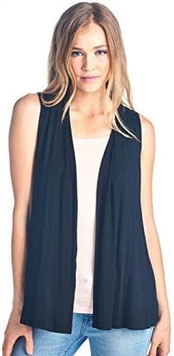 Women's Sleeveless Extra Soft Viscose Made from Bamboo Layering Casual Cardigan Vest - Image 3