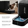 Gardner Pet 2.2 Gallon Automatic Dog Water Bowl Dispenser 8.5L Gravity Water Feeder with Stainless Steel Bowl & Maifan Stone Filter, BPA-Free for for Cats and Dogs (Black, 2.2 Gallon) #2