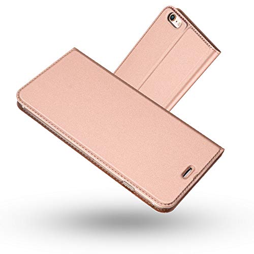 RADOO Coque iPhone 6 Plus,Coque iPhone 6S Plus,Ultra Mince en Cuir PU Premium Housse à Rabat Portefeuille Coque Étui de Protection Bumper Folio à Clapet pour Apple iPhone 6S Plus iPhone 6 Plus (Rose)