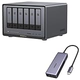 UGREEN NASync DXP6800 Pro 6-Bay NAS Server mit 5Gbps USB C LAN Adapter (Diskless)
