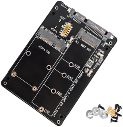 JZK 2-in-1 M.2 NGFF/MSATA to SATA III 2.5" Adapter Enclosure, Com...