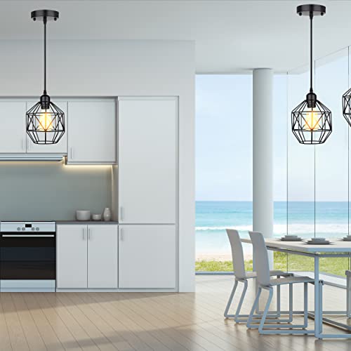 Robkea Hanging Light, Pendant Light Adjustable Hanging Light Fixture With E26 Base, Pack Of 2 #TOP2