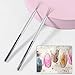 7-pin Nail Liner Nail Art Tools, Stripe Lines Nail Art Pens Stainless Steel Handle Bendable Pins Ultra-thin Line Nail Brush, Spider Gel Manicure Tools Nail Art Line Painting Tool Wire Drawing Pen,2pcs