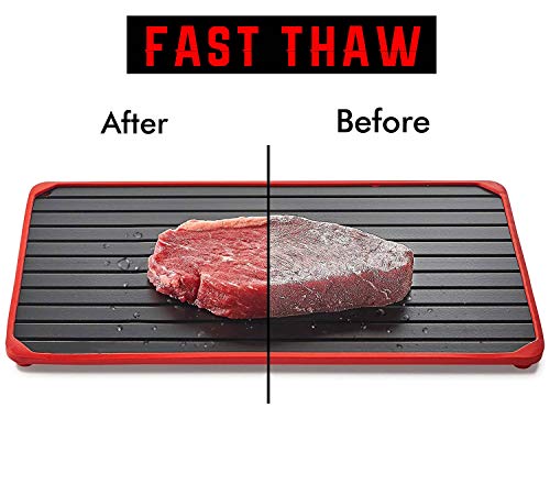 Defrosting Tray For Thawing Frozen Foods - Rapid Defroster Meat Tray With Silicone