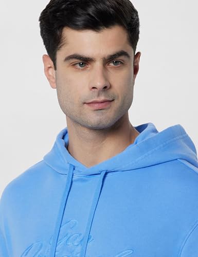 Image of Gap Men's Full Sleeve Hooded Neck Standard Fit Brushed Sweatshirt,Lt.Brown,XS
