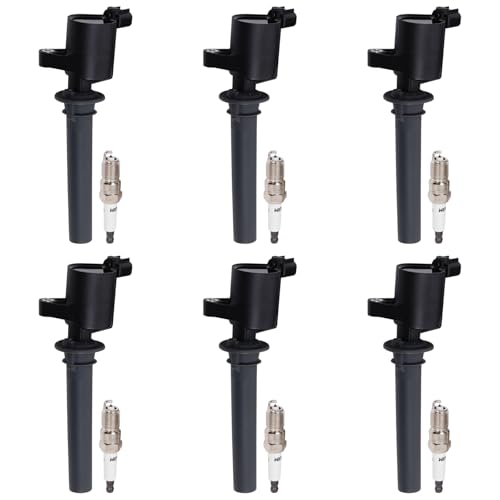 YOMALL 6PCS UF406 Ignition Coils & 6PCS Iridium Spark Plugs