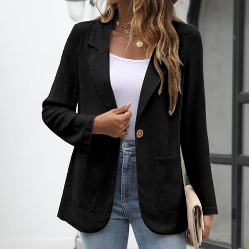 Blazers for Women Business Casual Lightweight Suit Jackets 2025 Fashion Fall Work Office Clothes with Pockets4