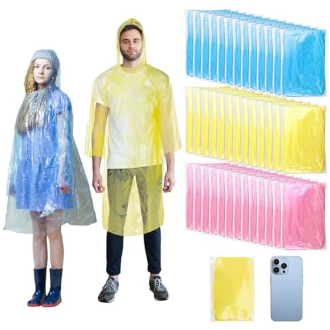 210 Pcs Disposable Rain Ponchos for Women Bulk,Emergency Ponchos Rain Adult for Men Women Kids Travelling Camping Hiking Cover