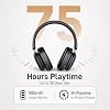 Audífonos Bluetooth de diadema, 75H de reproducción, inalámbricos con micrófono, plegables, ligeros, con 3 modos de ecualización, sonido estéreo 3D, baja latencia para viajes, trabajo, celular 8