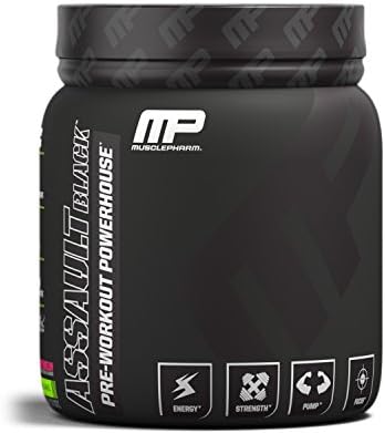 MusclePharm Assault Black Pre-Workout Supplement, Watermelon, 30 Servings