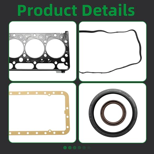 Image of Head Gasket Set, for Kubota Engine V2203 V2203E V2203B | for Bobcat Excavator /Toolcat Utility /Skid Steer Loader 331 334 5600 5610 S130 S150, 1542103310, 07916-29705
