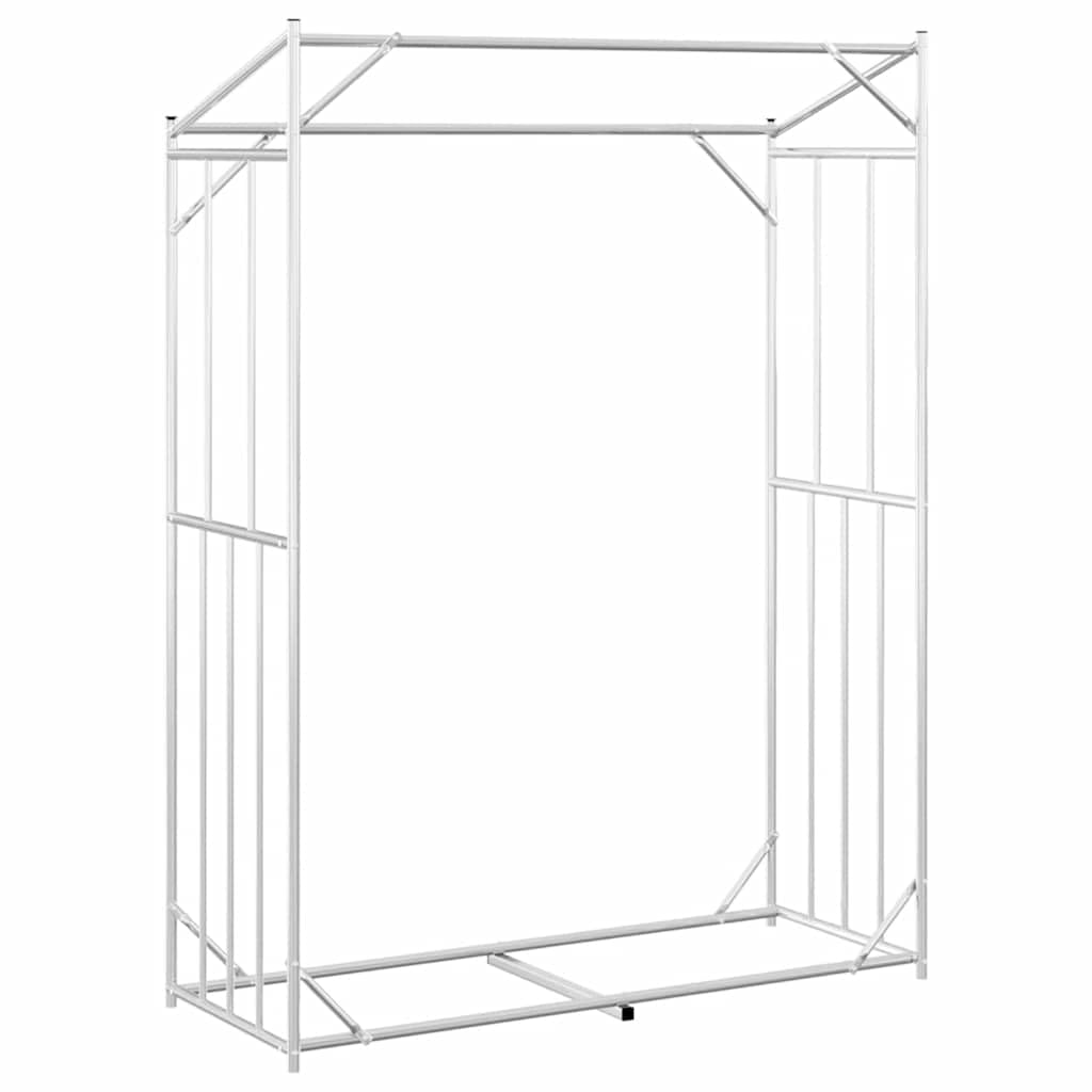 Portalegna con copertura antipioggia, 150 x 60 x 200 cm, in acciaio zincato