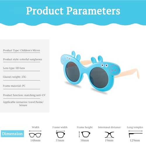 Image of SYGA Kids Goggles, Modern Stylish Eyewears for Boy's and Girls, Suitable for Age 3-8 Years