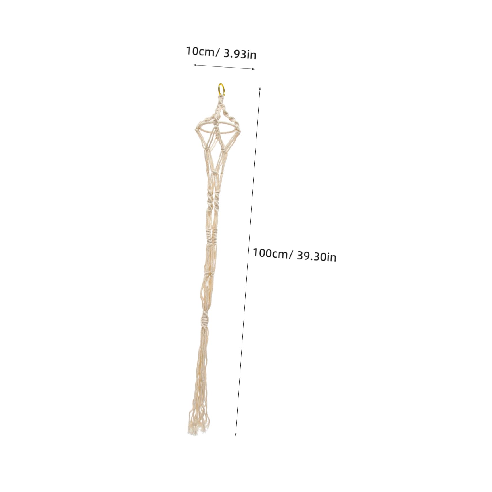 BESTonZON 4 Stück Makramee Blumenampeln aus Baumwollseil mit Edelstahls Haken Dekorative Hängende Blumentopfhalter für Wand und Garten Gewebte Pflanzenhänger im Boho Stil