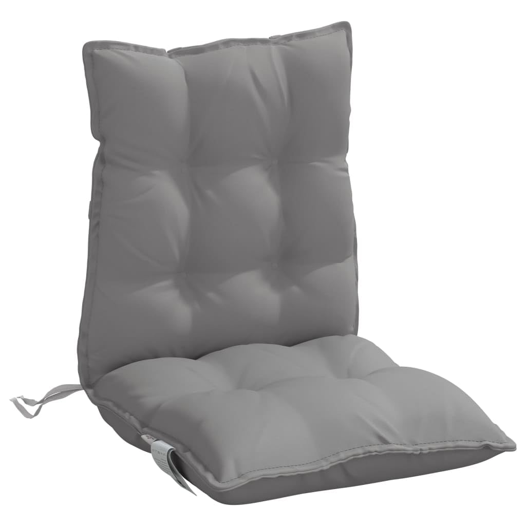 vidaXL Cojines para Silla con Respaldo Bajo 4 uds, Almohadillas para Sillón, Cojines de Asiento, Cojines para Jardín Patio, Tela Oxford Gris