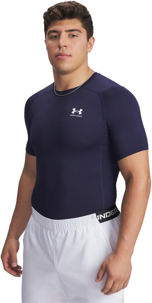 Men's Ua Hg Armour Comp Ss Short-Sleeved Sports t-Shirt for Men, Comfortable and Lightweight Gym Clothes for Workouts (Pack of 1)