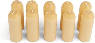 UCO 12-Hour Natural Beeswax, Long-Burning Candles for Outdoor, Camping, Emergency, Survival - Candle Lantern, 10 Pack
