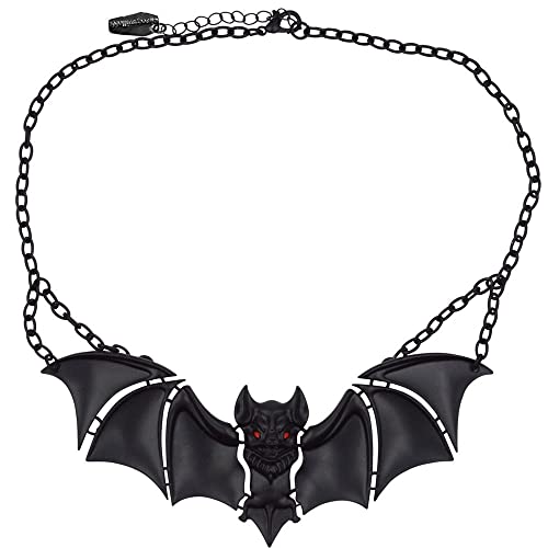 kreepsville 666 Creature Of The Night Bat Black Horror Pendant Necklace