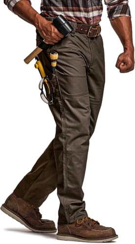 CQR Men's Quick Dry Work Pants, Water Resistant Outdoor Tactical Pants, Lightweight Stretch Cargo Hiking Pants
