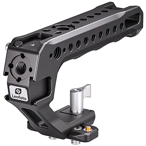 Image of Leofoto AH-2 Camera Top Handle, ARRI Side Locating Sockets, Cold Shoe Mount, Multiple 1 /4 inch-20 Accessory Sockets, Three Option Available (AH-2-1-NATO)
