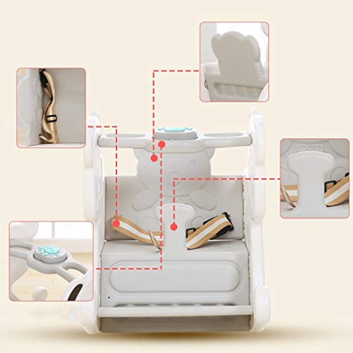 Schaukelpferd Kind Baby Sitz Dual-Use-Schaukelstuhl mit Musik Kunststoff Spielzeug Trojaner Schaukelspielzeug HUYP – Bild 5