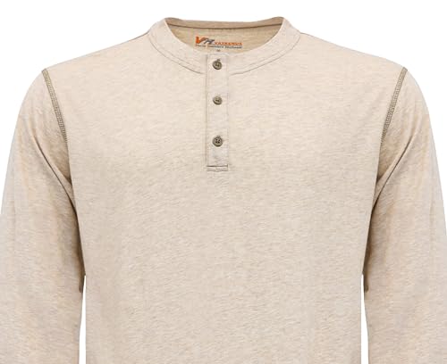 FR Shirts 4oz Lightweight Flame Resistant Henley 100% Cotton Men's Pre-Washed Fire Retardant Base Layer - Image 5