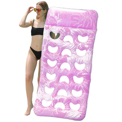 Radeau imperméable pour adulte en vinyle robuste avec appui-tête design