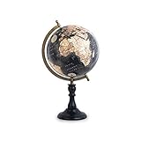 Peso: 655 gr Art Deco Home - Globo Terraqueo Peana 20 cm