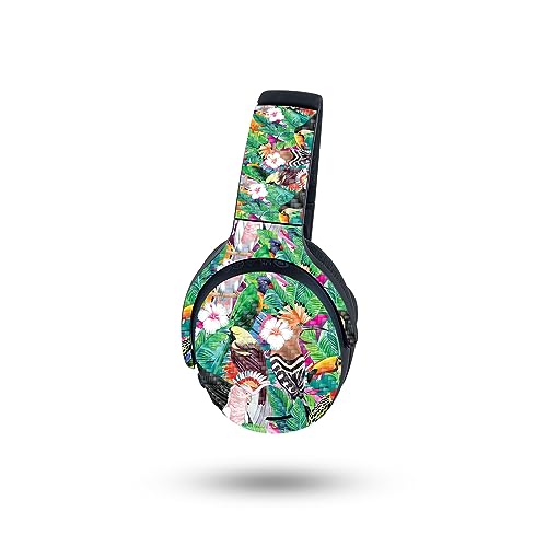 Image of MightySkins Carbon Fiber Skin Compatible with Skullcandy Crusher ANC 2 - Tropical Paradise | Protective, Durable Textured Carbon Fiber Finish | Easy to Apply