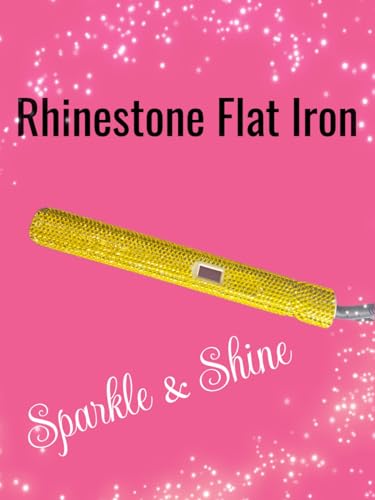 Plancha de Pelo Titanio 1" con Rhinestones Amarilla miniatura 2