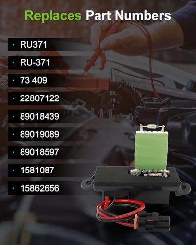 Image of SCITOO RU371 HVAC Blower Motor Resistor Compatible with 1999-2006 Chevy Silverado GMC Sierra 1500 2500 3500, 2000-2002 GMC Yukon (2 Holes Mounting Flange) Replaces# 973-004, 89018597, 22807122