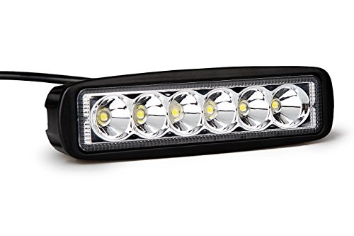 LED作業灯 ポーペ 18W BAR型 6連 LEDワークライト トラック用品 車外灯 高輝度 狭角 12V~24V対応 高品質 防水防塵