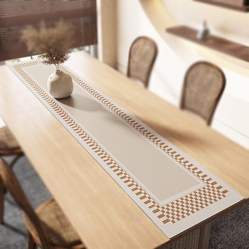 Chemin de table PU imperméable tapis de protection table basse nappe moderne rouge clair