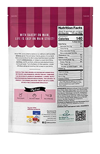 Bakery On Main Granola Variety Pack, Gluten-Free + Ancient Grains, Vegan & Non GMO - Cranberry Almond Maple, Extreme Fruit & Nut, Walnut Raisin Apple, 11oz (Pack of 6) - Thumbnail 6