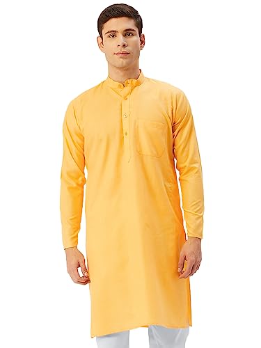 Image of Jompers Men's Cotton Regular Fit Solid Kurtas