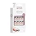 KISS Salon Acrylic, Press On Nails, Nail glue included, 'Flame', Dark Black, Short Size, Coffin Shape, Includes 28 Nails, 2g glue, 1 Manicure Stick, 1 Mini File