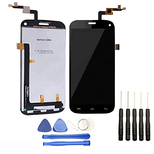 Visiodirect® Ecran Complet: Vitre Tactile + LCD Compatible avec Wiko Darkmoon Noir + Kit Outils