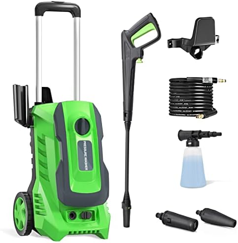 YANICHA Electric Pressure Washer - Power Washers Electric Powered 3500 PSI High Pressure + 2.6 GPM with Adjustable Spray Nozzle Foam Cannon, Car Washer Cleaner for Cars, Homes, Driveways, Patios